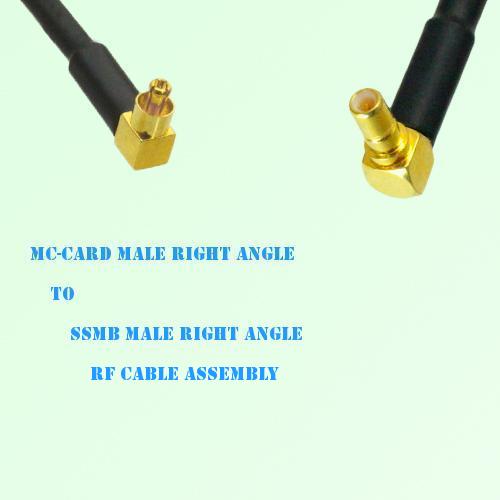 MC-Card Male Right Angle to SSMB Male Right Angle RF Cable Assembly