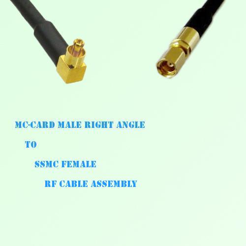 MC-Card Male Right Angle to SSMC Female RF Cable Assembly MC-Card Male Right Angle to SSMC Female RF Cable Assembly