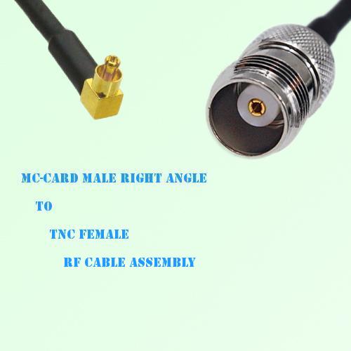MC-Card Male Right Angle to TNC Female RF Cable Assembly