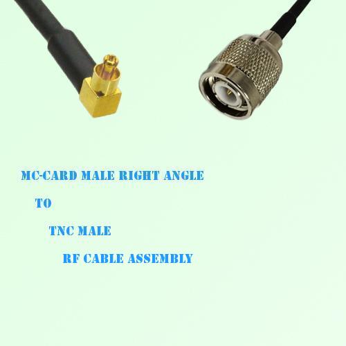 MC-Card Male Right Angle to TNC Male RF Cable Assembly