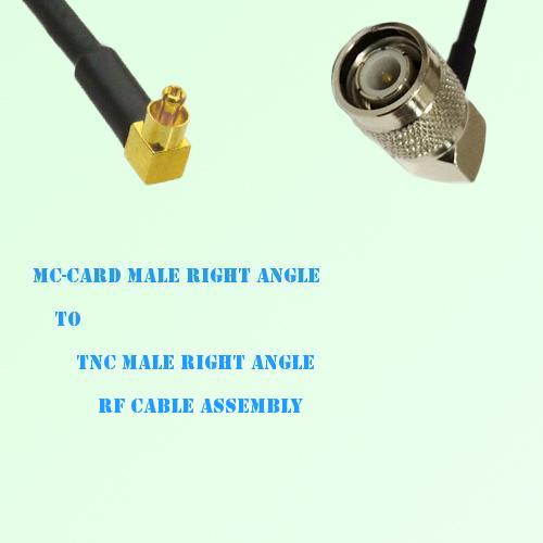 MC-Card Male Right Angle to TNC Male Right Angle RF Cable Assembly