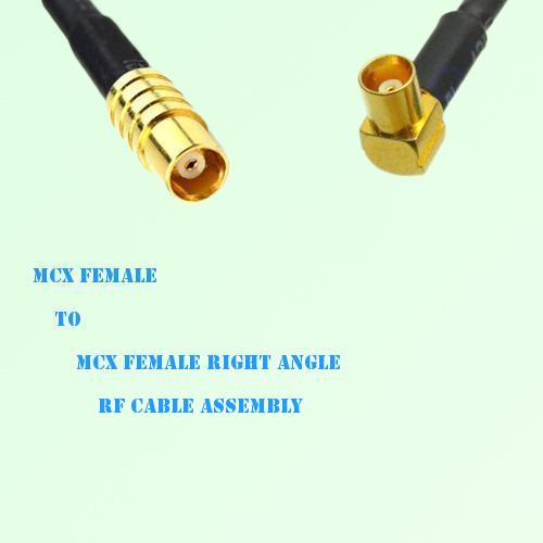 MCX Female to MCX Female Right Angle RF Cable Assembly
