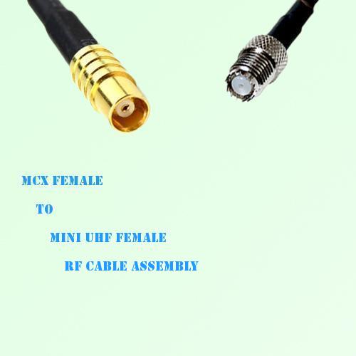 MCX Female to Mini UHF Female RF Cable Assembly MCX Female to Mini UHF Female RF Cable Assembly