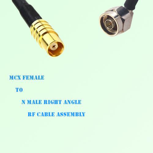 MCX Female to N Male Right Angle RF Cable Assembly MCX Female to N Male Right Angle RF Cable Assembly