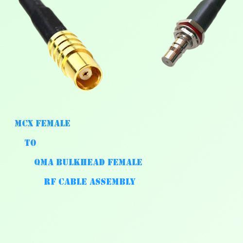 MCX Female to QMA Bulkhead Female RF Cable Assembly