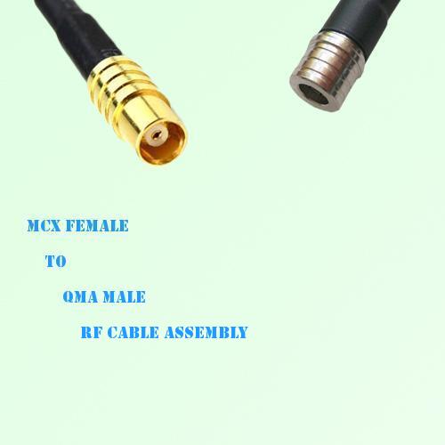 MCX Female to QMA Male RF Cable Assembly