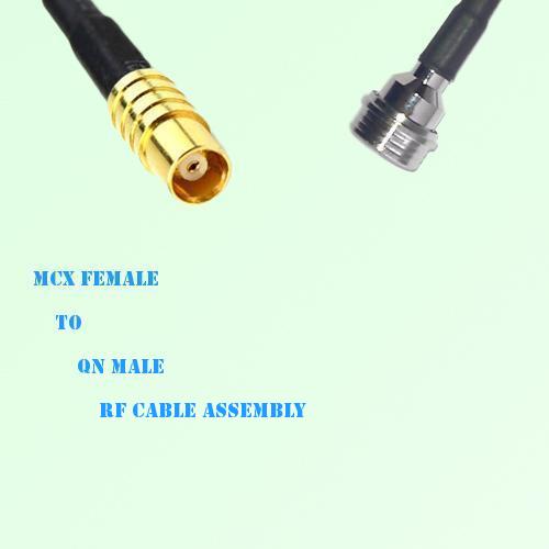 MCX Female to QN Male RF Cable Assembly MCX Female to QN Male RF Cable Assembly