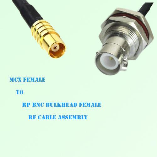 MCX Female to RP BNC Bulkhead Female RF Cable Assembly