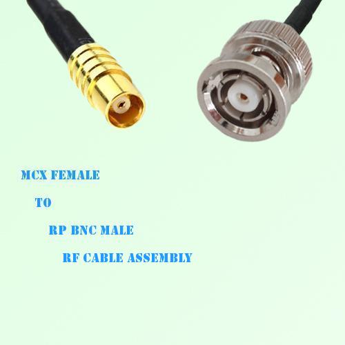 MCX Female to RP BNC Male RF Cable Assembly