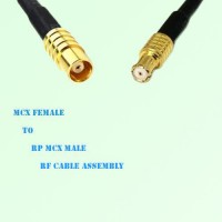 MCX Female to RP MCX Male RF Cable Assembly