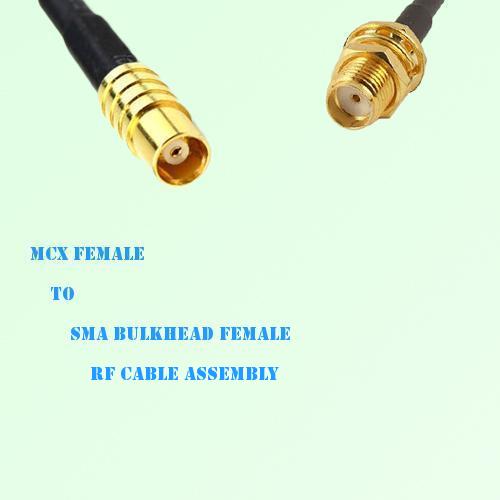 MCX Female to SMA Bulkhead Female RF Cable Assembly