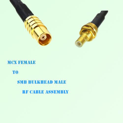 MCX Female to SMB Bulkhead Male RF Cable Assembly