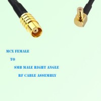 MCX Female to SMB Male Right Angle RF Cable Assembly MCX Female to SMB Male Right Angle RF Cable Assembly