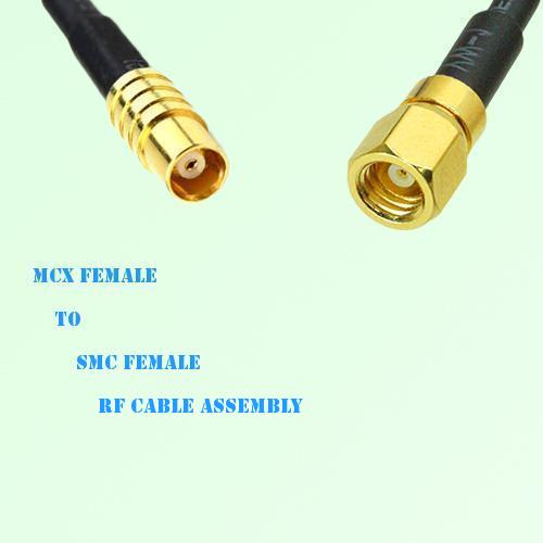 MCX Female to SMC Female RF Cable Assembly