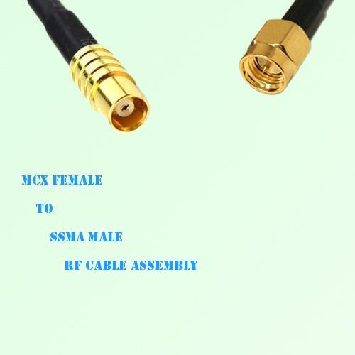 MCX Female to SSMA Male RF Cable Assembly