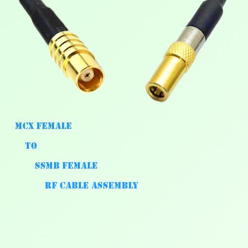 MCX Female to SSMB Female RF Cable Assembly