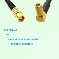 MCX Female to SSMB Female Right Angle RF Cable Assembly