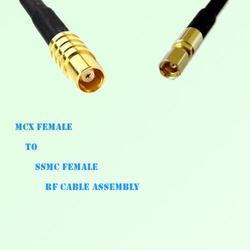 MCX Female to SSMC Female RF Cable Assembly