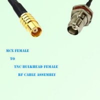 MCX Female to TNC Bulkhead Female RF Cable Assembly
