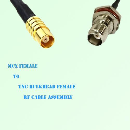 MCX Female to TNC Bulkhead Female RF Cable Assembly MCX Female to TNC Bulkhead Female RF Cable Assembly