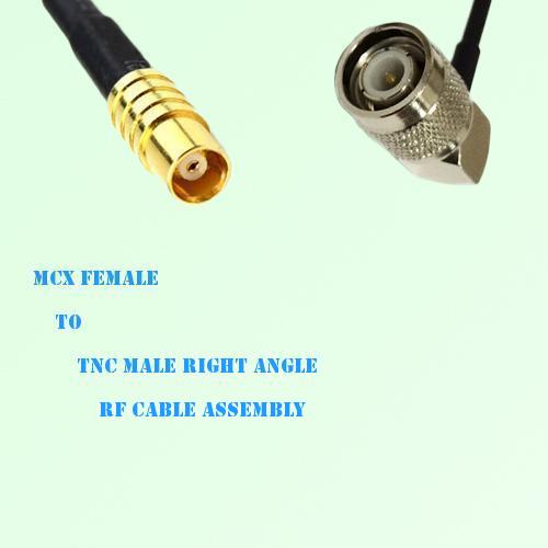 MCX Female to TNC Male Right Angle RF Cable Assembly