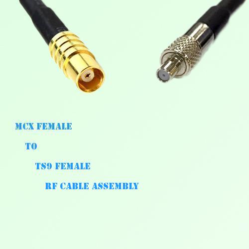 MCX Female to TS9 Female RF Cable Assembly