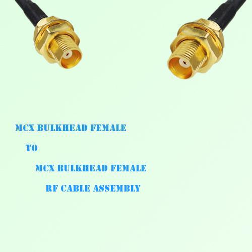 MCX Bulkhead Female to MCX Bulkhead Female RF Cable Assembly MCX Bulkhead Female to MCX Bulkhead Female RF Cable Assembly