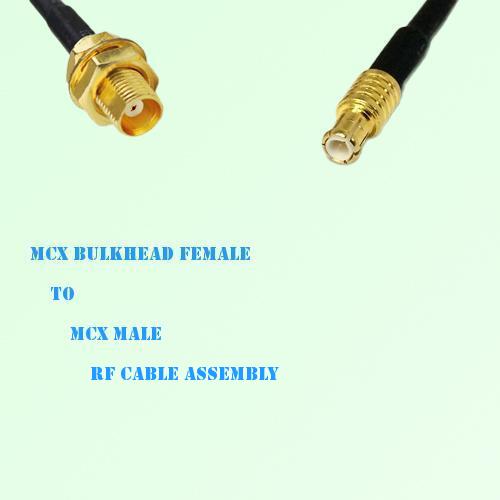 MCX Bulkhead Female to MCX Male RF Cable Assembly MCX Bulkhead Female to MCX Male RF Cable Assembly