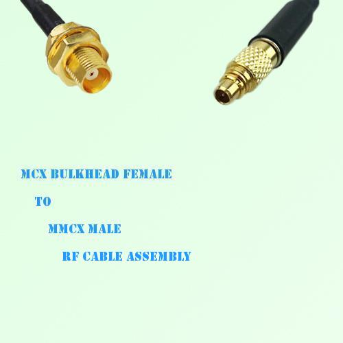 MCX Bulkhead Female to MMCX Male RF Cable Assembly