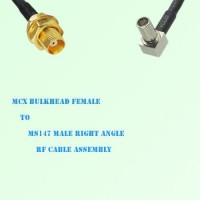 MCX Bulkhead Female to MS147 Male Right Angle RF Cable Assembly