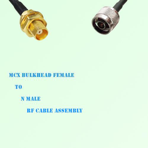 MCX Bulkhead Female to N Male RF Cable Assembly