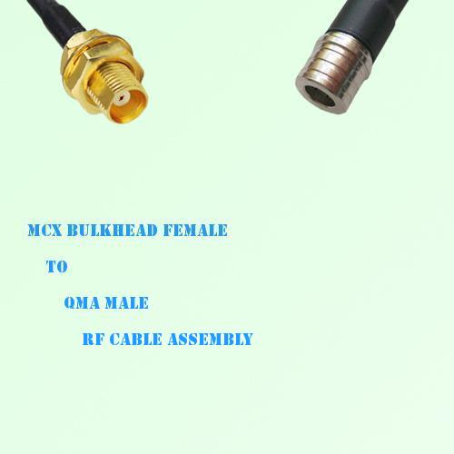 MCX Bulkhead Female to QMA Male RF Cable Assembly