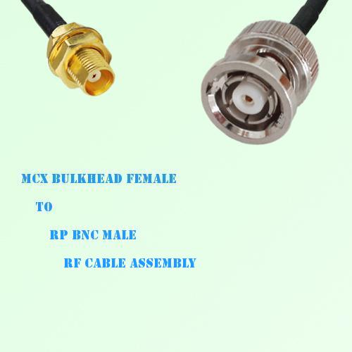 MCX Bulkhead Female to RP BNC Male RF Cable Assembly