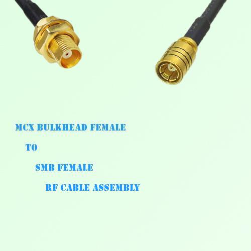MCX Bulkhead Female to SMB Female RF Cable Assembly