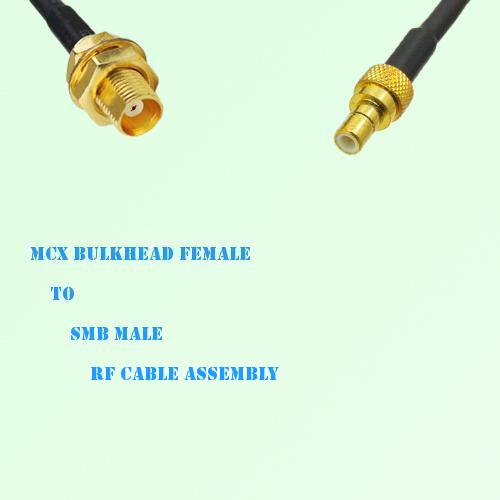 MCX Bulkhead Female to SMB Male RF Cable Assembly