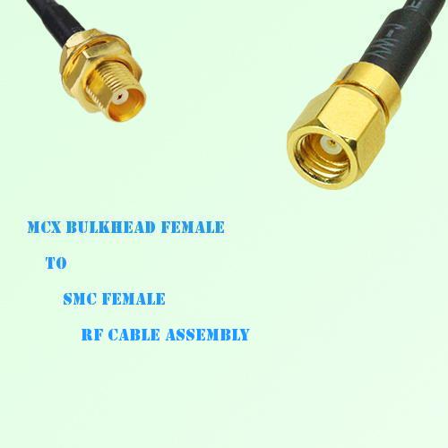 MCX Bulkhead Female to SMC Female RF Cable Assembly