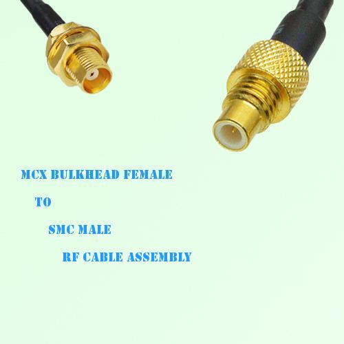 MCX Bulkhead Female to SMC Male RF Cable Assembly