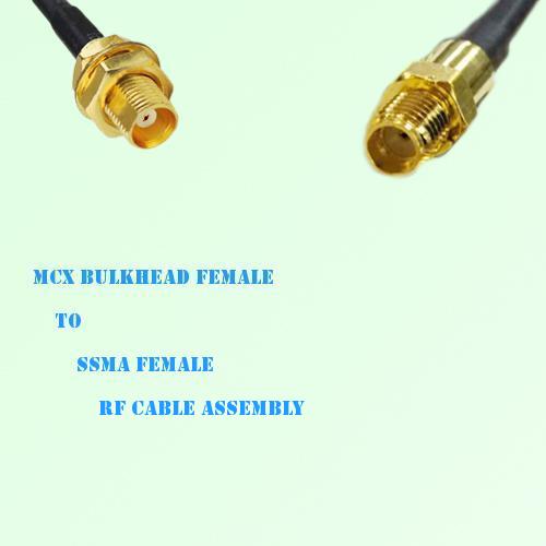 MCX Bulkhead Female to SSMA Female RF Cable Assembly