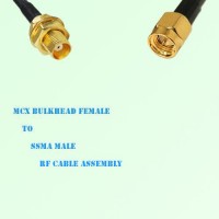 MCX Bulkhead Female to SSMA Male RF Cable Assembly