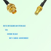 MCX Bulkhead Female to SSMB Male RF Cable Assembly