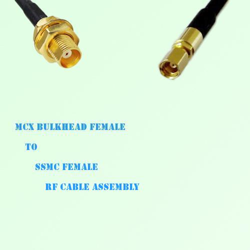 MCX Bulkhead Female to SSMC Female RF Cable Assembly