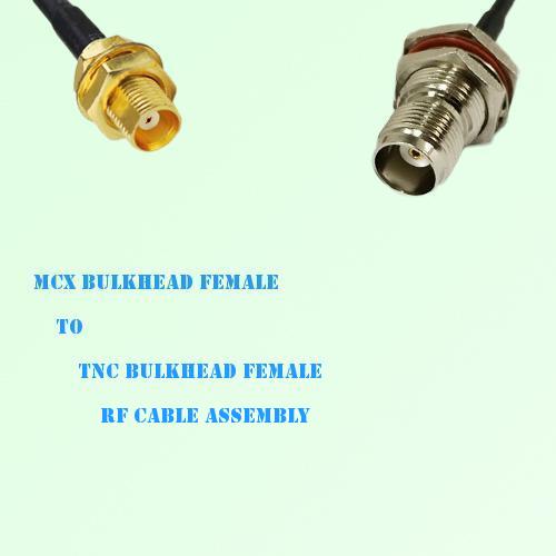 MCX Bulkhead Female to TNC Bulkhead Female RF Cable Assembly