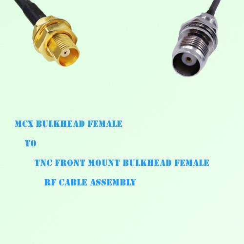 MCX Bulkhead Female to TNC Front Mount Bulkhead Female RF Cable
