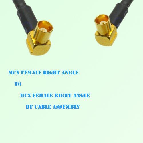 MCX Female Right Angle to MCX Female Right Angle RF Cable Assembly