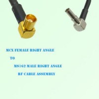 MCX Female Right Angle to MS162 Male Right Angle RF Cable Assembly