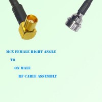 MCX Female Right Angle to QN Male RF Cable Assembly