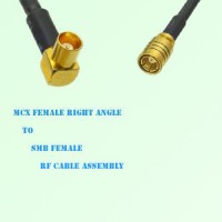 MCX Female Right Angle to SMB Female RF Cable Assembly MCX Female Right Angle to SMB Female RF Cable Assembly
