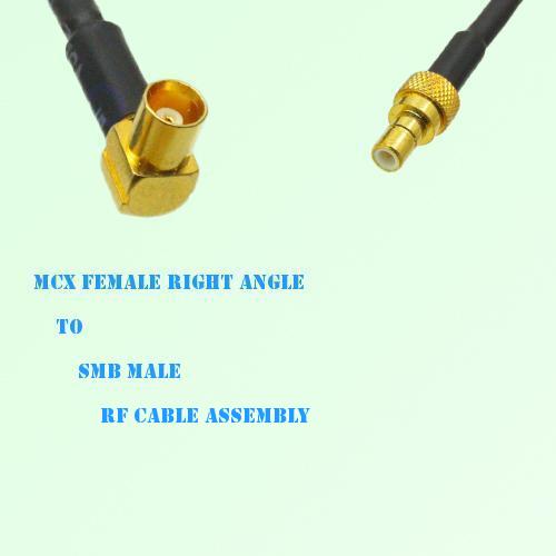 MCX Female Right Angle to SMB Male RF Cable Assembly MCX Female Right Angle to SMB Male RF Cable Assembly