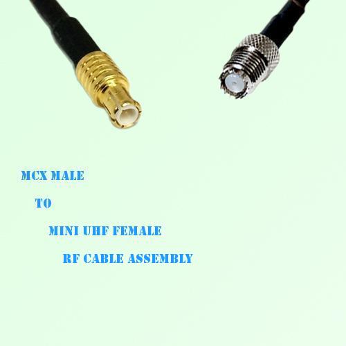 MCX Male to Mini UHF Female RF Cable Assembly