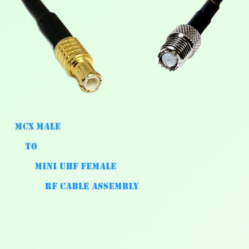 MCX Male to Mini UHF Female RF Cable Assembly MCX Male to Mini UHF Female RF Cable Assembly
